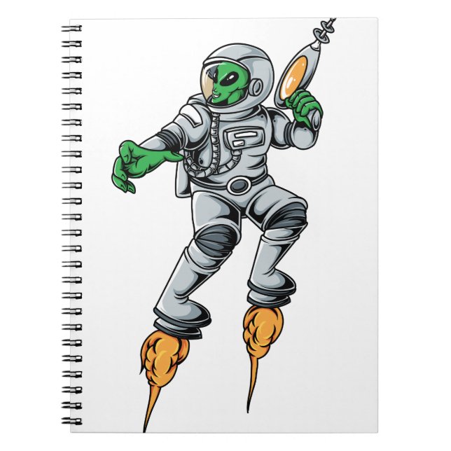 Cuaderno Foro Espacial Astronauta Alien Sci-Fi (Frente)