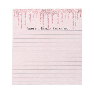 Cuaderno Forrado Rosa Personalizado con Purpurina 