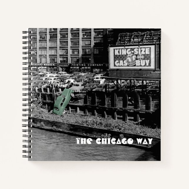 Cuaderno Foto antigua Chicago Car colsplash furioso auto (Anverso)
