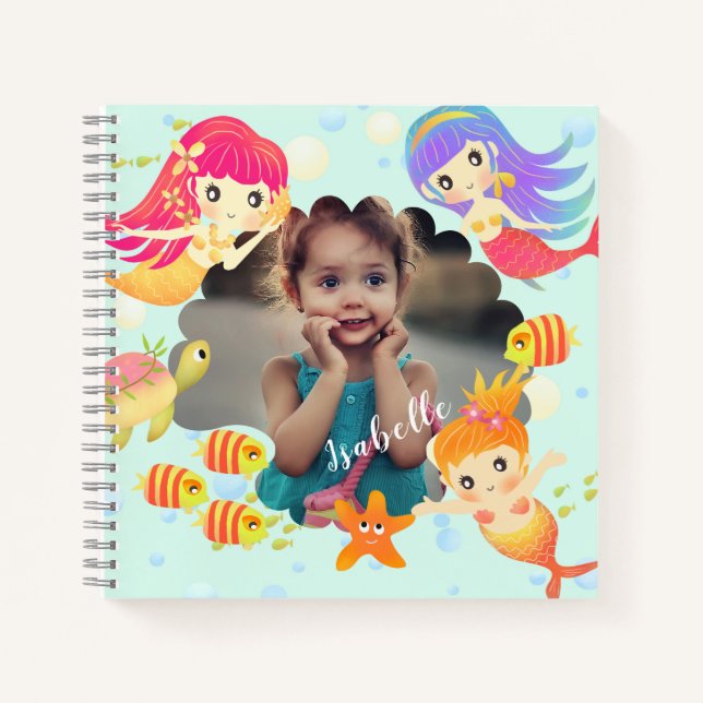 Cuaderno Foto azul de Mermaids (Anverso)