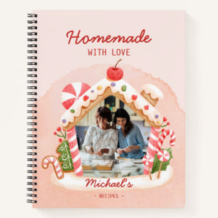 Cuaderno Foto Casa de Gingerbread dulce hecha con amor