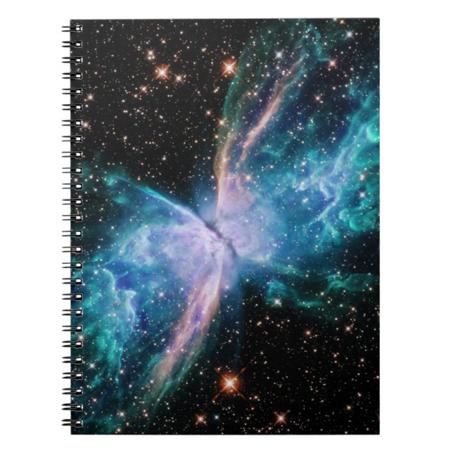 Cuaderno Foto Celestial Mariposa Acuática Nebulosa (Frente)