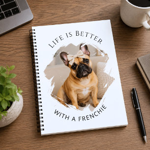 Cuaderno foto cita de Bulldog Francés