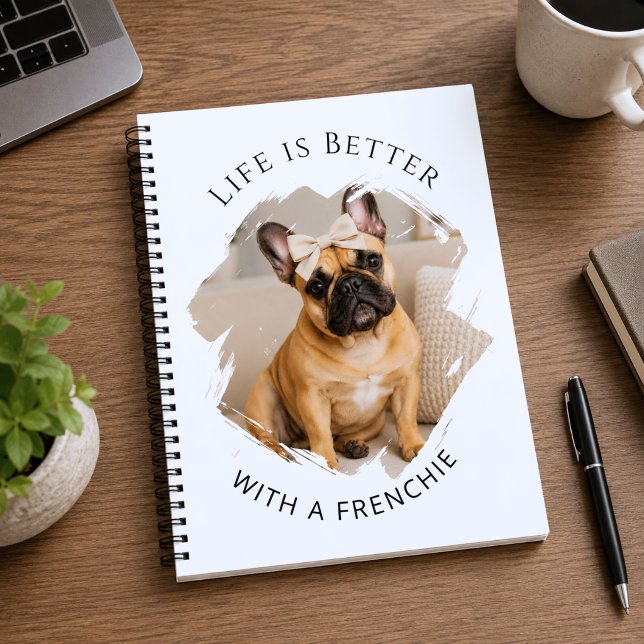 Cuaderno foto cita de Bulldog Francés (Subido por el creador)