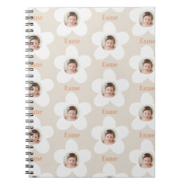 Cuaderno Foto daisy boho retro terracotta diversión natural