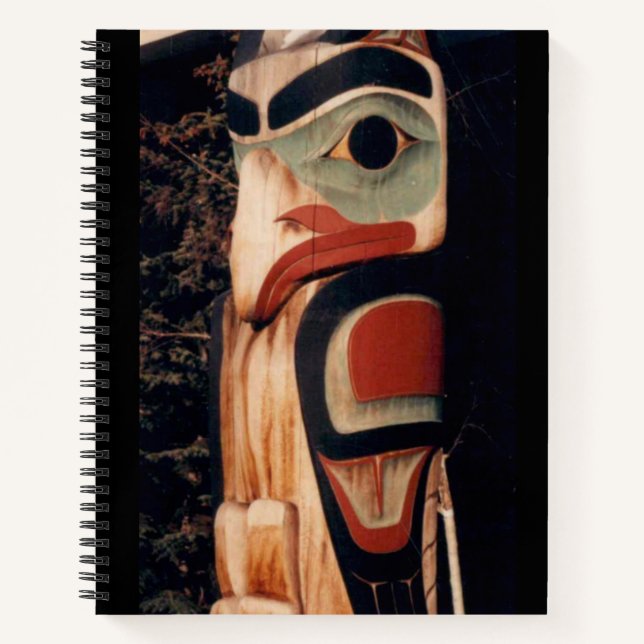 Cuaderno Foto de Alaska Totem Pole diseñada (Anverso)