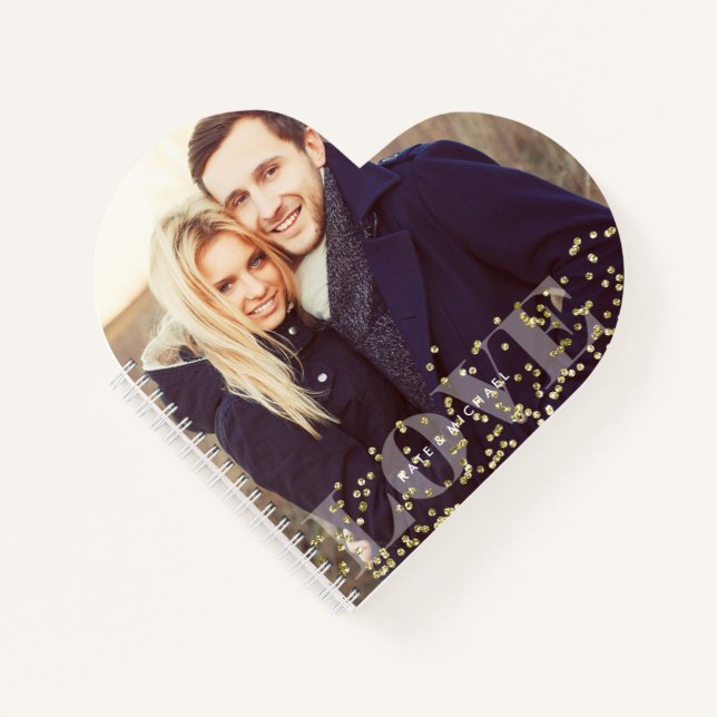 Cuaderno Foto de Amor y Esparkles (Anverso)