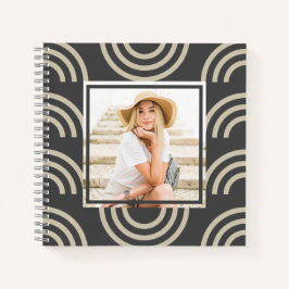 Cuaderno Foto de arcoiris gris de moda