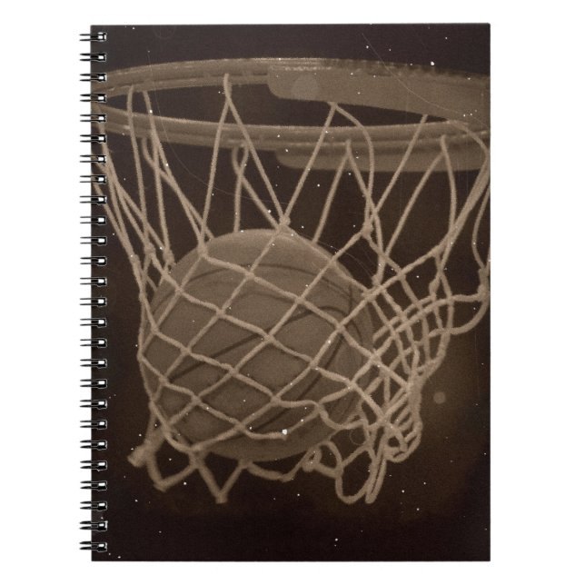 Cuaderno Foto de baloncesto dañada (Frente)