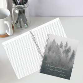 Cuaderno Foto de bosque virgen con cita de John Muir