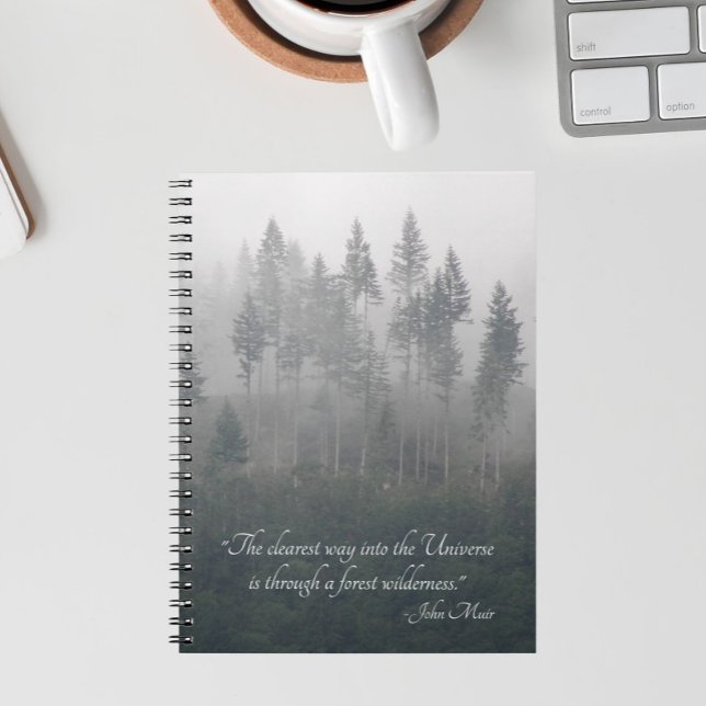 Cuaderno Foto de bosque virgen con cita de John Muir (In Situ)