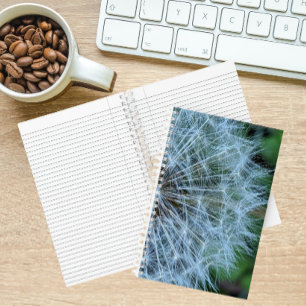 Cuaderno Foto de cabeza de semilla de diente de león esponj
