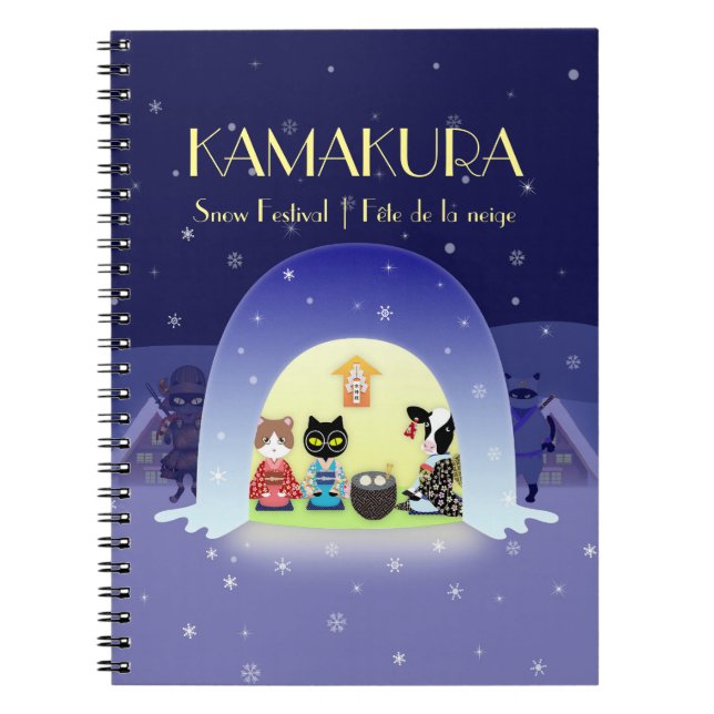 Cuaderno Foto de celebración de Snowy de Edo-Neko (Frente)