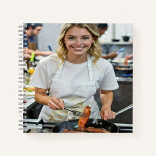 Cuaderno Foto de Cocinar Tocino Personalizable