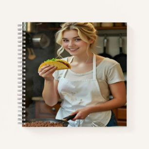 Cuaderno Foto de comer tacos personalizar