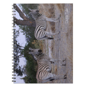Cuaderno Foto de doble toma de cebra