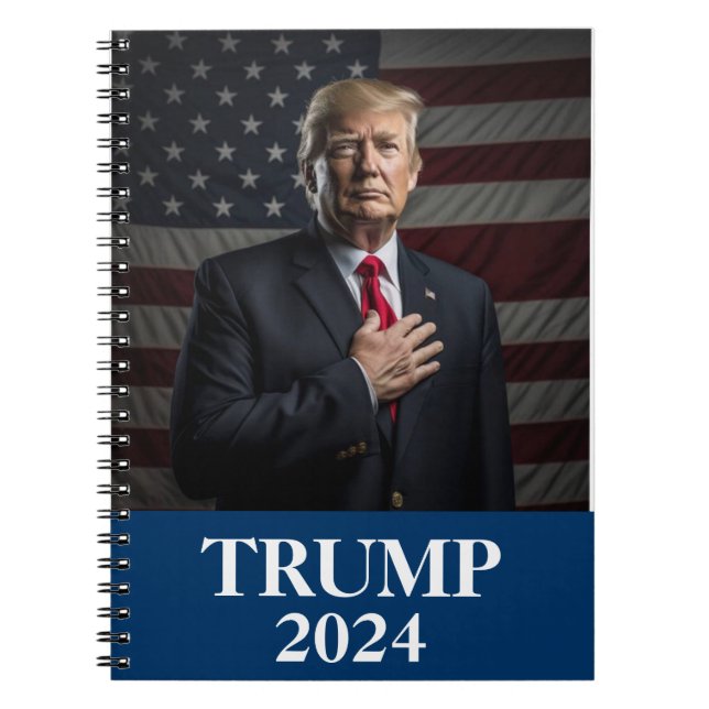 Cuaderno Foto de Donald Trump - Trump 2024 (Frente)
