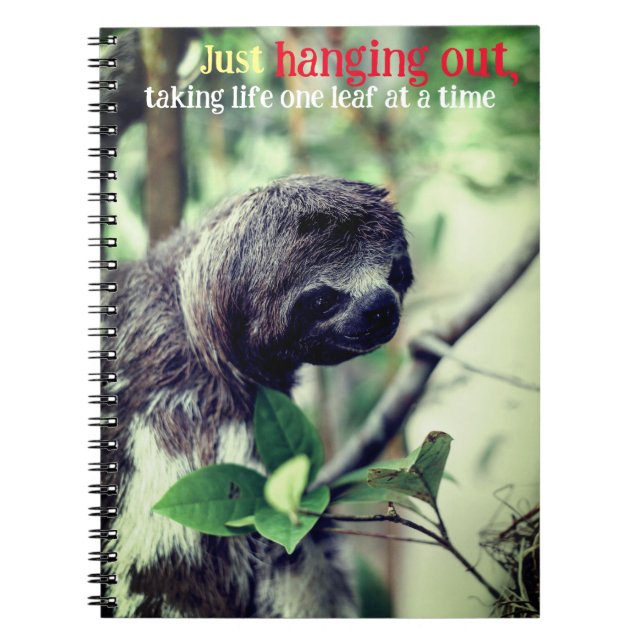 Cuaderno Foto de eslogan en árbol (Frente)