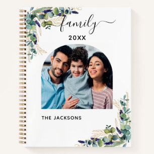 Cuaderno foto de familia con eucalipto