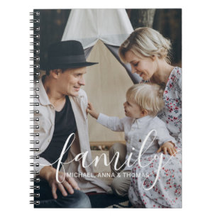 Cuaderno Foto de familia Personalizado con nombre personali