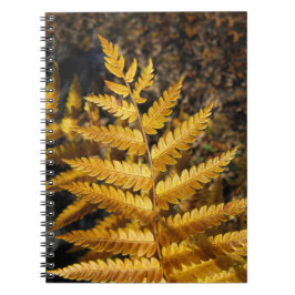Cuaderno Foto de Ferro Dorado de la hoja de otoño