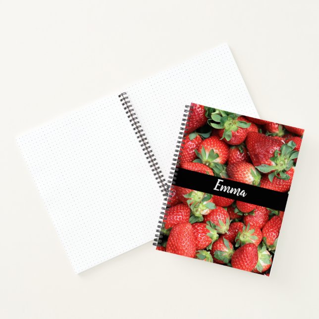 Cuaderno Foto de fresas rojas jugosas (Interior)