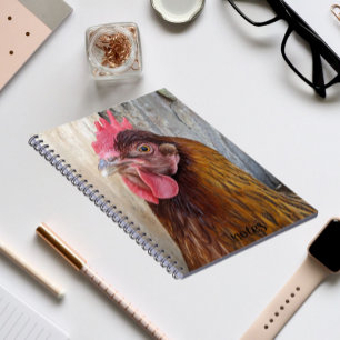 Cuaderno Foto de gallina roja