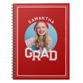 Cuaderno Foto de graduación de escuela secundaria simple mo
