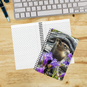 Cuaderno Foto de la naturaleza de ardilla de tierra linda y