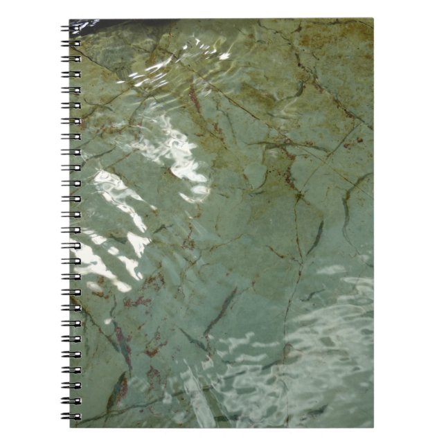 Cuaderno Foto de la naturaleza de la losa cubierta de agua (Frente)