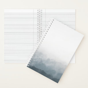 Cuaderno Foto de la naturaleza de los bosques de niebla