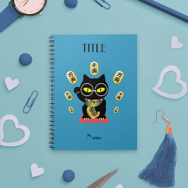 Cuaderno Foto de la policía afortunada de Maneki Neko