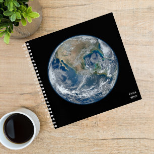 Cuaderno Foto de la Tierra, Espacio Exterior, Personalizaci