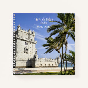 Cuaderno Foto de la torre Belém cerca del río Tajo, Lisboa