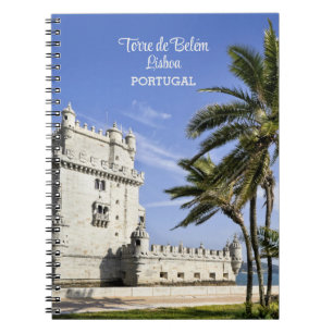 Cuaderno Foto de la torre Belém cerca del río Tajo, Lisboa