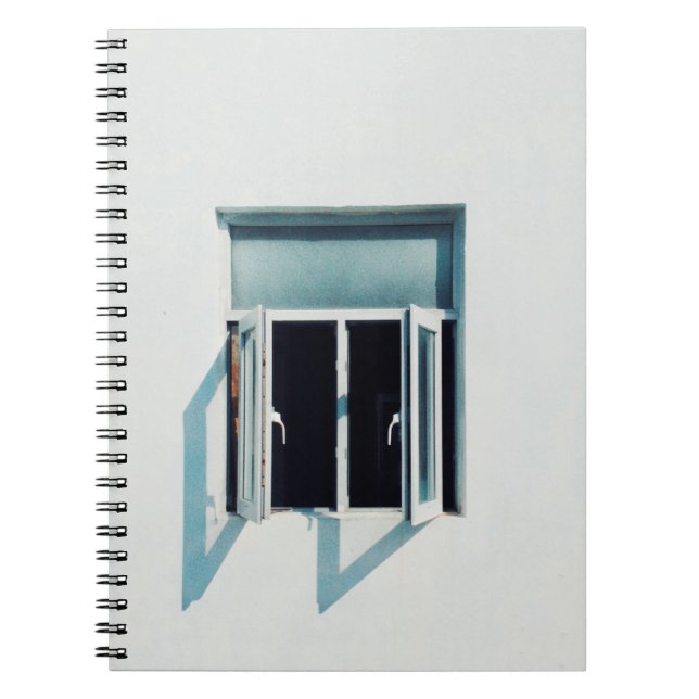 CUADERNO FOTO DE LA VENTANA DEL PANEL DE VIDRIO BLANCO (Frente)
