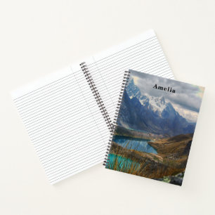 Cuaderno Foto de las montañas alpinas escénicas