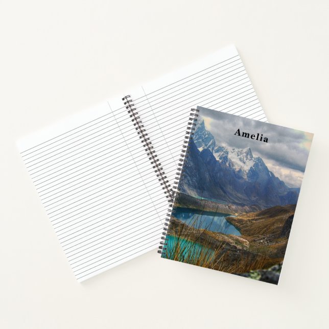Cuaderno Foto de las montañas alpinas escénicas (Interior)