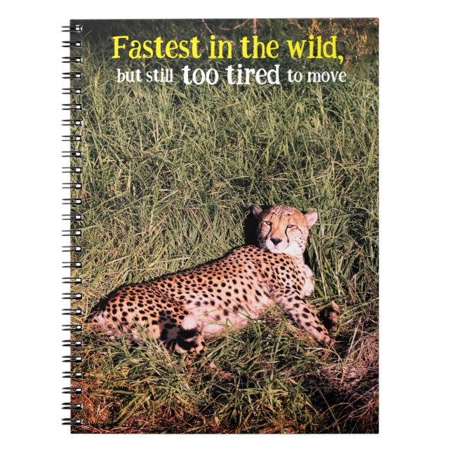 Cuaderno Foto de Lazy Chetah (Frente)