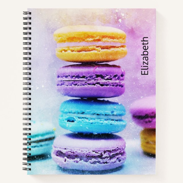 Cuaderno Foto de macarones coloridos (Anverso)