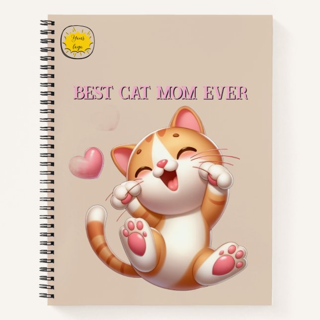 Cuaderno Foto de mamá amante de los gatos  (Anverso)
