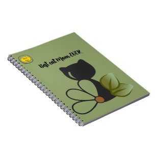 Cuaderno Foto de Mamá amante de los gatos naranja