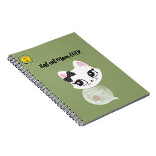 Cuaderno Foto de Mamá amante de los gatos naranja