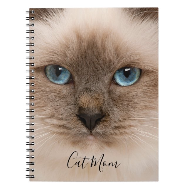 Cuaderno Foto de mamá de gato  (Frente)