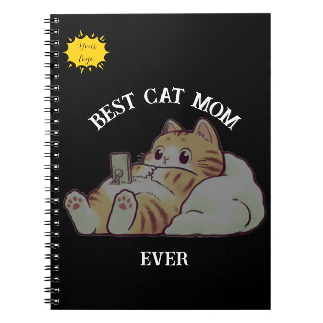 Cuaderno Foto de Mamá de Gato Adorable (Frente)