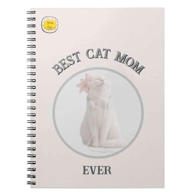 Cuaderno Foto de mamá gata  (Frente)