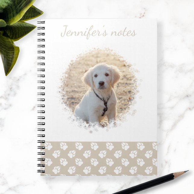 Cuaderno Foto de Mascota personalizado y barras blancas en  (Subido por el creador)