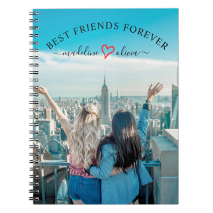 Cuaderno Foto de Mejores Amigos por Siempre con Letra Moder
