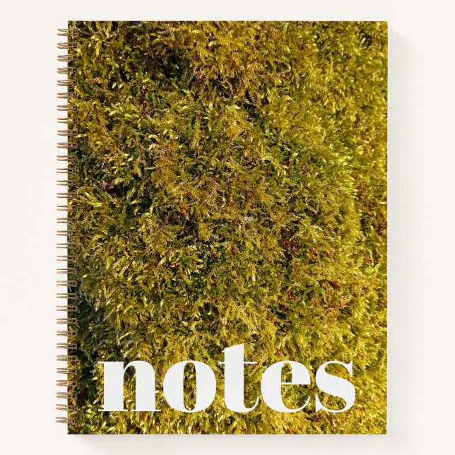 Cuaderno Foto de musgo verde limón vibrante (Anverso)