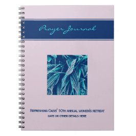 Cuaderno Foto de naturaleza personalizado Mauve Aqua Guay P